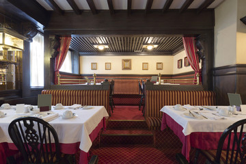 Interior of a hotel restaurant 