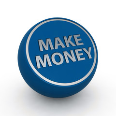 Make money circular icon on white background