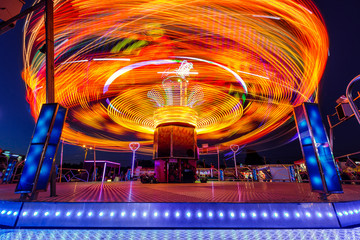 Carousels at night