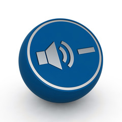 Volume circular icon on white background