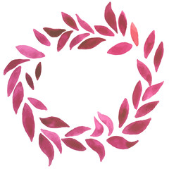 watercolor frame with leaves