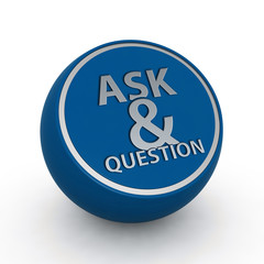 Q&A  circular icon on white background