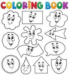 Fototapeta premium Coloring book various shapes 2