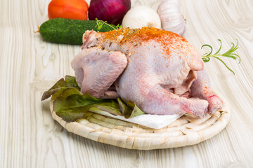 Raw chicken