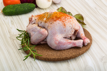 Raw chicken
