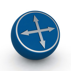 Fototapeta premium Arrow circular icon on white background