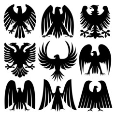 Heraldic Eagles Set