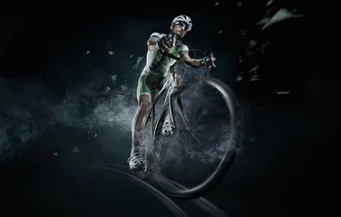 Poster Sport. Isolated athlete cyclists © vitaliy_melnik