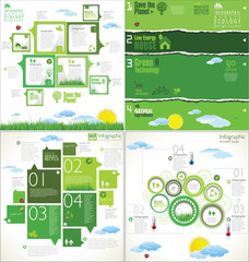 Modern ecology Design Layout, collection - obrazy, fototapety, plakaty