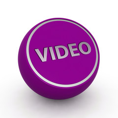 video circular icon on white background