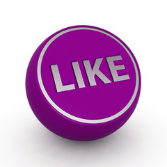 like circular icon on white background