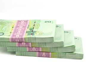 Thai money on white background