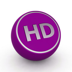 HD circular icon on white background