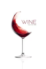 Keuken foto achterwand Wijn Rode wijn in ballonglas. Splash-ontwerp