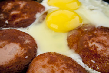 scrambled eggs with sausage