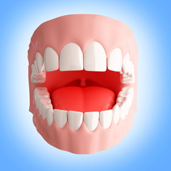 Human teeth 3d illustration
