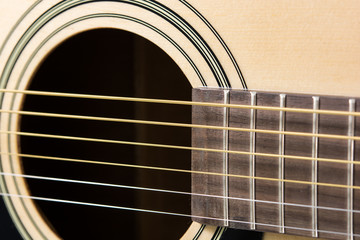 Detail closeup of classic guitar