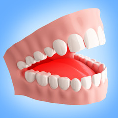 Human teeth 3d illustration
