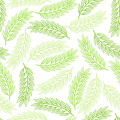 Fototapeta na wymiar Seamless pattern design with stylized abstract leaves.