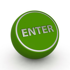 enter circular icon on white background