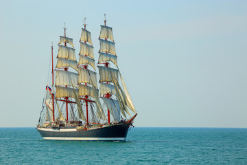 beautiful old sailing ship