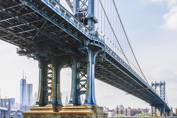 Views of New York City, USA. Manhattan Bridge.