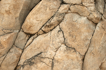 Pattern of old stone wall, surfaced