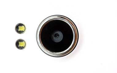 Close up of a White Mobile Phone Camera