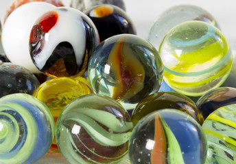 Billes de verres colorées