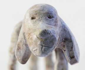 Sculpture plâtre - chien