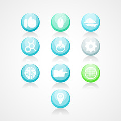 set concept web icon