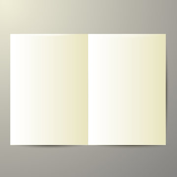 Vector blank magazine on white background
