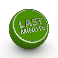 Last minute circular icon on white background