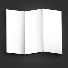 blank tri-fold brochure design