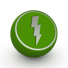 Bolt circular icon on white background