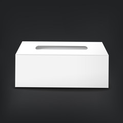 blank empty tissue box