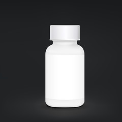 white plastic medical container