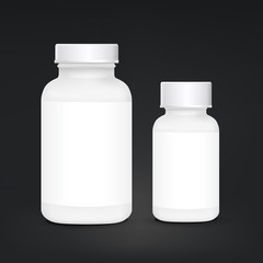 white plastic medical container set