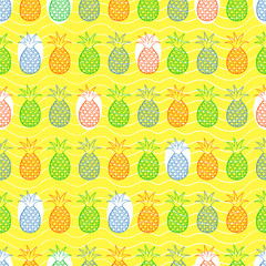 Pineapple seamless pattern