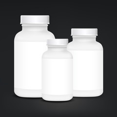 white plastic medical container set