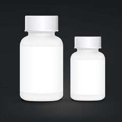 white plastic medical container set