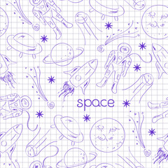 Space vector seamless pattern
