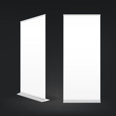 blank roll up banners set