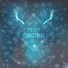Obraz na płótnie Canvas Merry Christmas and Happy New Year Greeting Card