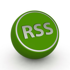 RSS circular icon on white background
