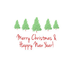 Merry Christmas & Happy New Year Greeting Card.
