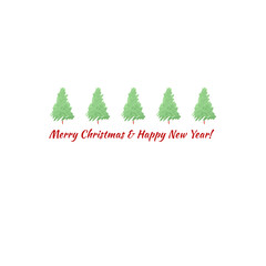 Naklejka na ściany i meble Merry Christmas & Happy New Year Greeting Card.