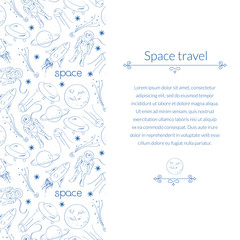 Space background for template card with place for text