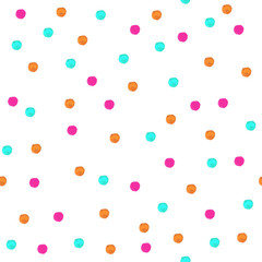 Seamless texture with color dots. Vector illustration.