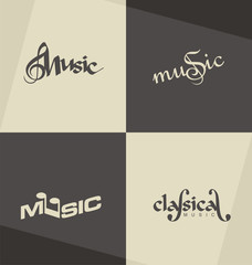 Unique and minimalistic classical music logo design